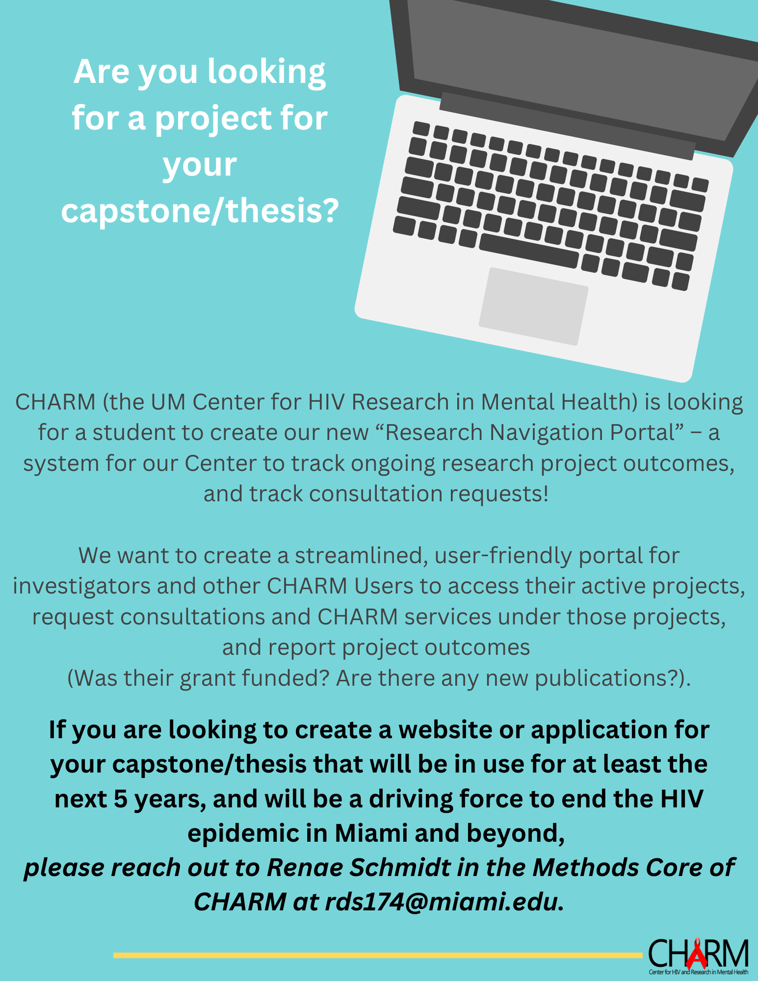 Make an HIV Research Portal for your Capstone/Thesis project.